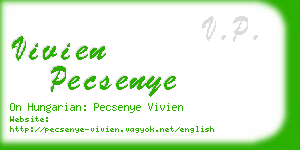 vivien pecsenye business card